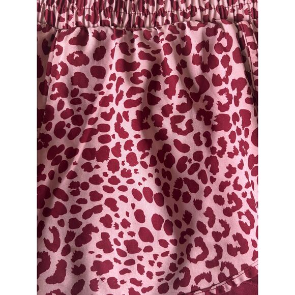 Avia Animal Print Red Balm Running Shorts Large - Picture 2 of 4